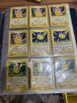 Pokemon Collection Binder Vintage Lot of Cards Holos Rares WoTC Base Set Etc - Image 2