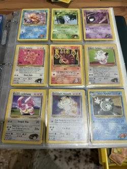 Pokemon Collection Binder Vintage Lot of Cards Holos Rares WoTC Base Set Etc - Image 4