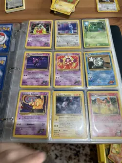 Pokemon Collection Binder Vintage Lot of Cards Holos Rares WoTC Base Set Etc - Image 5