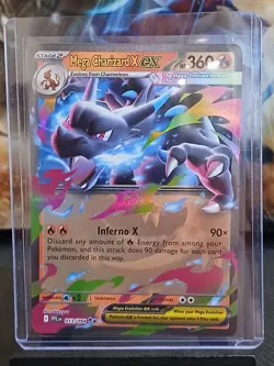 Mega Charizard X ex 013/094 Me02: Phantasmal Flames Pokemon Card - Image 2