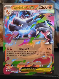 Mega Charizard X ex 013/094 Me02: Phantasmal Flames Pokemon Card - Image 4