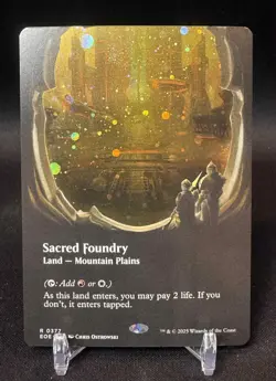 🌈 Sacred Foundry (Borderless) (Galaxy Foil) - MTG Edge of Eternities - NM - Image 1