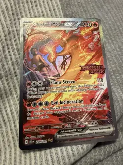 Pokemon TCG Team Rockets Moltres EX Destined Rivals Card 229/182 Stamped - Image 1