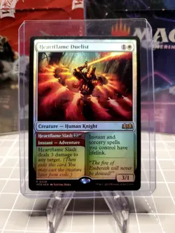 FOIL HEARTFLAME DUELIST mtg NM Wilds of Eldraine Rare - NM - Image 1