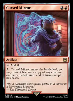 Light Play, English MTG Regular Cursed Mirror Doctor Who Magic the Gathering - Image 1