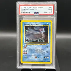 2001 POKEMON NEO REVELATION #65 SHINING GYARADOS-HOLO PSA 9 - Image 1