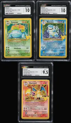 Pokemon Celebrations Base Set Charizard Blastoise Venusaur PSA CGC 9.5 10 Set - Image 1