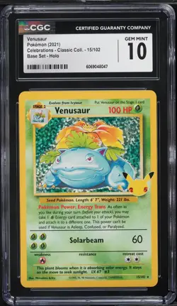 Pokemon Celebrations Base Set Charizard Blastoise Venusaur PSA CGC 9.5 10 Set - Image 4