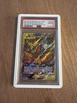 Pokemon Moltres Zapdos Articuno GX Hidden Fates Black Star Promo SM210 PSA 10 - Image 1