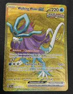 Walking Wake ex 215/162 Pokemon Temporal Forces Gold Hyper Rare - Image 1
