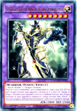 Buster Blader, the Dragon Destroyer Swordsman - MAGO-EN101 - Rare 1st Ed Yugioh - Image 1
