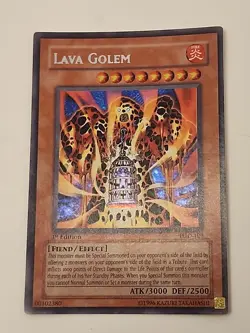 Yu-Gi-Oh! Lava Golem #PGD-107 Secret Rare Holo Vintage 1996 - Image 2