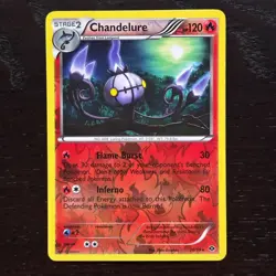 Chandelure 20/99 Pokemon Next Destinies Black & White Reverse Holo Rare Card LP - Image 1