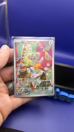 Pokemon TCG Minccino Holo Illustration Rare Card 182/162 Temporal Forces - Image 2