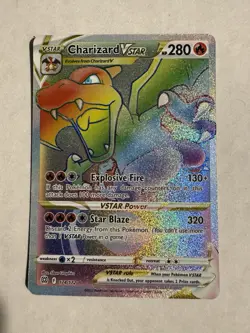 Pokemon TCG Charizard VSTAR Holo Card Brilliant Stars 174/172 Secret Rare - Image 1