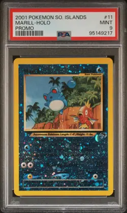 PSA 9 Marill 11 Holo Southern Islands Promo MINT Card 2001 - Image 1