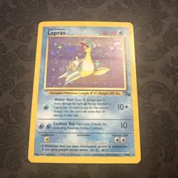 Lapras Holo 10/62 Pokemon Card Fossil Rare - Image 1