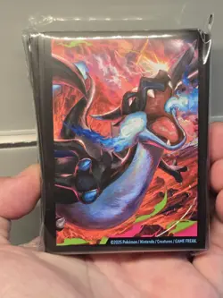 Pokemon Phantasmal Flames Mega Charizard X UPC Trading Card Sleeves and Deck Box - Image 2
