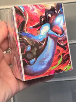 Pokemon Phantasmal Flames Mega Charizard X UPC Trading Card Sleeves and Deck Box - Image 5