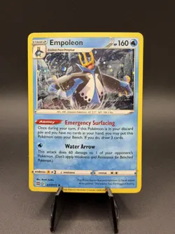 Empoleon 037/172 Brilliant Stars Pokemon Cosmo Holo Foil Rare Card 2022 - Image 1