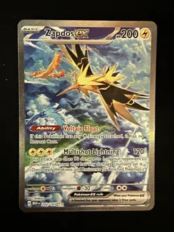 Pokemon TCG Zapdos EX Scarlet & Violet 151 Card 202/165 - Image 1