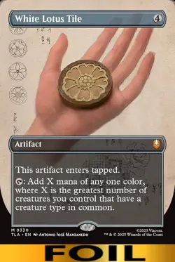 1x - White Lotus Tile - FOIL BORDERLESS - Avatar: The Last Airbender - NM MTG - Image 1