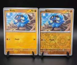 Pokemon Riolu 081/142 Non Holo & Reverse Holo - Stellar Crown Bundle - Image 1