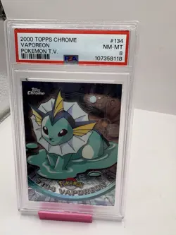 Topps 2000 Pokemon TV Animation Edition Series 3 Silver Foil VAPOREON #134 - Image 1