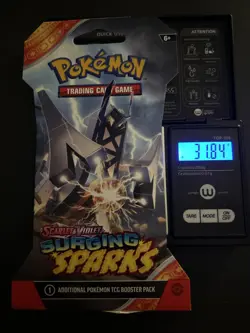 VERY HEAVY - 31.84g - Pokemon Surging Sparks Sleeved Booster Pack - SEALED! - Image 1
