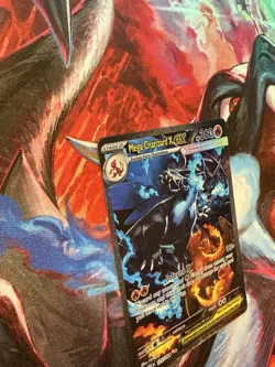MEGA CHARIZARD X EX 2025 POKEMON MEGA EVOLUTION PHANTASMAL FLAMES SIR #125 NM - Image 5