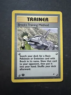 Pokemon Gym Heroes 1st Edition Trainer Brock’s Training Method 106/132 - Image 1