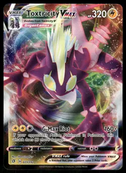 Pokemon TCG SWSH02: Rebel Clash #071/192 Toxtricity VMAX NM - Image 1