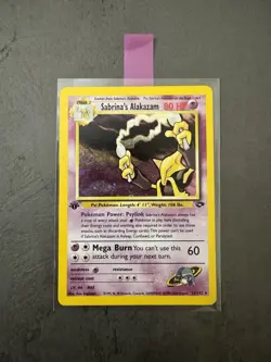 Pokemon SABRINA’S ALAKAZAM * 1ST EDITION * Gym Challenge 16/132 *ENG INGLESE - Image 1