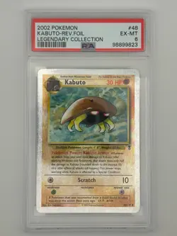2002 Pokemon Kabuto #48 Legendary Collection Rev. Foil EX-MT PSA 6 - Image 1