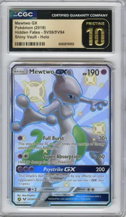 Mewtwo GX (Hidden Fates, Shiny Vault), Pokemon, CGC 10 (PRISTINE) - Image 1