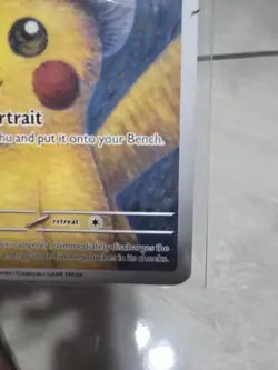Pokemon Pikachu TCG Grey Felt Hat #085 Van Gogh Promo Card - Image 4