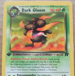 Dark Gloom 36/82 Uncommon Team Rocket 1st Edition Non-Holo Pokemon Card LP - Image 2