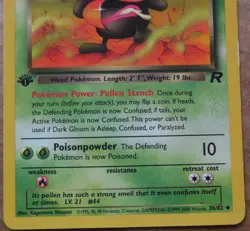 Dark Gloom 36/82 Uncommon Team Rocket 1st Edition Non-Holo Pokemon Card LP - Image 3