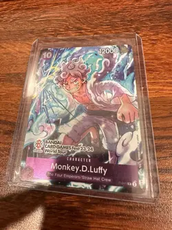 ONE PIECE CARD GAME MONKEY.D.LUFFY P-041 BANDAI CARD GAMES FEST 23-24 ENGLISH - Image 1