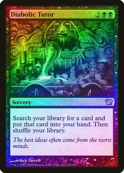 Diabolic Tutor FOIL 9th Edition PLD Black Uncommon MAGIC MTG CARD ABUGames - Image 1