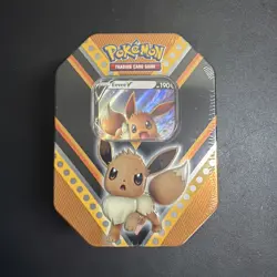 Nintendo Pokemon V Powers Tin Trading Card Game Eevee V - Eevee Tin 820650807794 - Image 1
