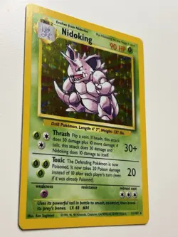 Pokemon TCG Nidoking Base Set Holo Unlimited Rare Card 11/102 LP Condition - Image 2