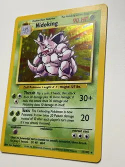 Pokemon TCG Nidoking Base Set Holo Unlimited Rare Card 11/102 LP Condition - Image 3