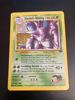Giovanni's Nidoking 7/132 Gym Challenge HOLO Rare Pokemon Card TCG WOTC *NM* - Image 1