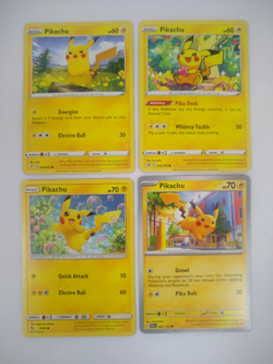 Pokemon Pikachu Set - Set of 4 Cards - Exact Cards! - Image 1