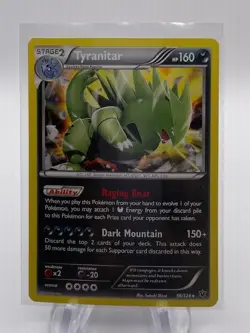 POKEMON TCG CARD Tyranitar 56/124 XY Fates Collide 2016 HOLO FOIL RARE - NP - Image 1