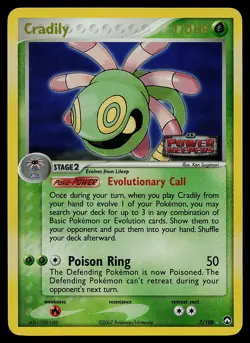 Pokemon Card - Cradily Power Keepers Stamped 7/108 Holo Rare Reverse Holo - Image 1