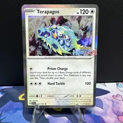 Pokemon TCG Terapagos 161/191 Horizons Stamped Promo Card - Image 1