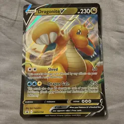 POKEMON SWSH154 Dragonite V -JUMBO OVERSIZED- Holo Black Star Promo Card - Image 2