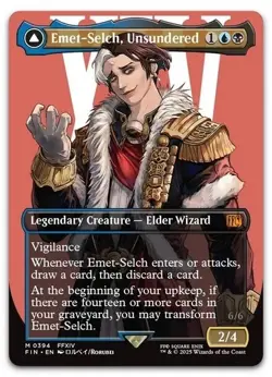 Emet-Selch, Unsundered (Borderless) #394 (NM) Final Fantasy FIN Magic MTG - Image 1